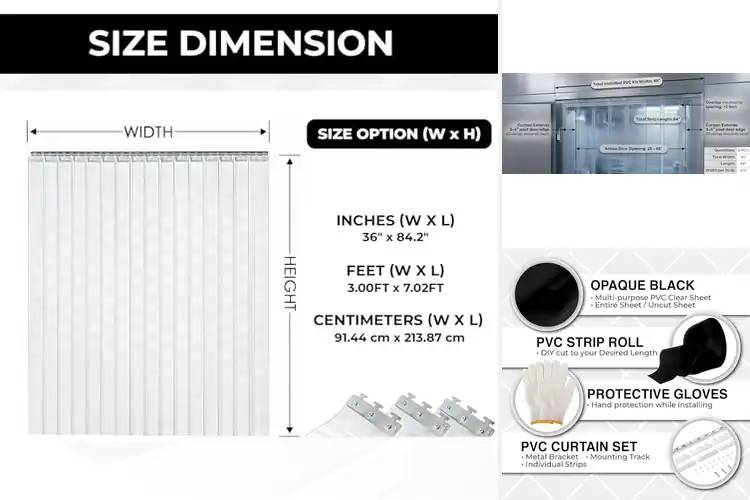 Detailed view of Best 3×7 Ft PVC Strip Door Curtains