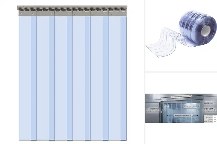 Detailed view of Best Door Insulation Strip Curtains