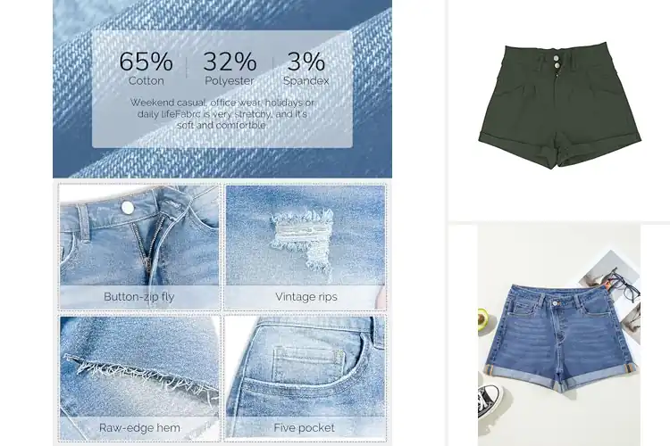 Detailed view of Best High Waisted Shorts Women: 6 Stylish Picks
