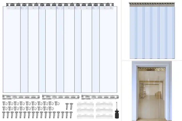 Detailed view of Best PVC Door Curtains 6 Pack: Keep Dust, Pests & Drafts Out