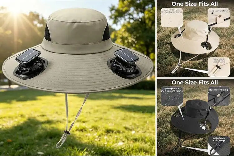Detailed view of Best Rechargeable Fan Hats: Stay Cool & Protected Outdoors