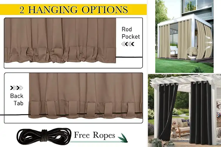 Detailed view of Best Weatherproof Curtains for Outdoor Comfort